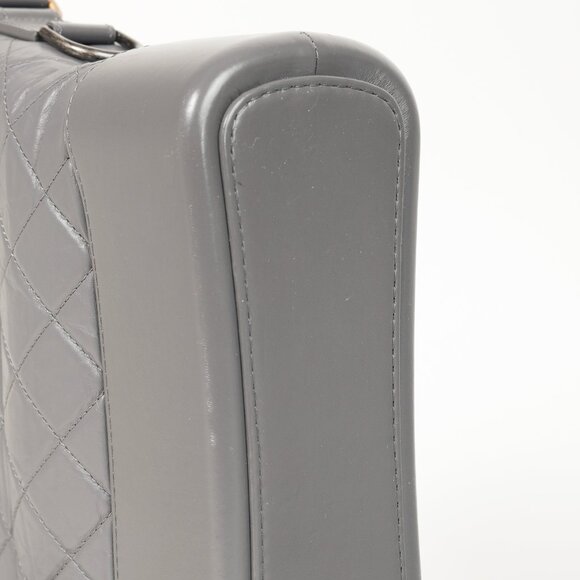 Chanel Gabrielle Quilted Hobo Aged Calfskin Grey Leather Crossbody Shoulder Bag - Picture 5 of 12